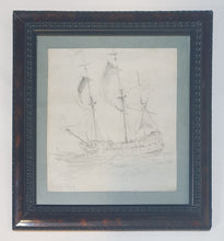 Load image into Gallery viewer, Willem Van Der Velde II 17th.Century Dutch School Study Of A Warship 1690
