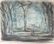 Load image into Gallery viewer, Oliver Messel Watercolour Drawing Theatrical Design For An Unidentified Production Circa.1950
