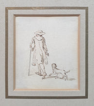 Load image into Gallery viewer, Thomas Ross Fl.1730-1757 Pen And Ink Figure Study

