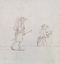 Load image into Gallery viewer, Thomas Ross Fl. 1730-1757 Pen And Ink Figure Studies
