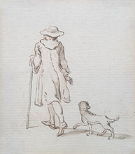 Load image into Gallery viewer, Thomas Ross Fl.1730-1757 Pen And Ink Figure Study
