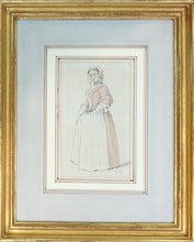 Load image into Gallery viewer, Louis-Philippe Boitard 18th.Century Watercolour Study Of A Young Woman Circa.1745
