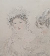 Load image into Gallery viewer, Josiah Slater Early 19th.Century Group Portrait Drawing The Lancaster Family Circa.1830

