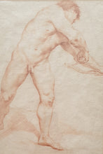 Load image into Gallery viewer, Carlo Cignani 17th.Century Red Chalk Study Of An Archer Drawing A Bow
