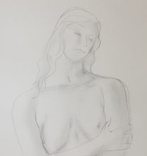 Load image into Gallery viewer, Bernard Meninsky Pencil Study Standing Female Nude Circa.1930
