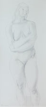 Load image into Gallery viewer, Bernard Meninsky Pencil Study Standing Female Nude Circa.1930
