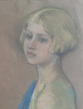 Load image into Gallery viewer, Christiane Brix Klitgaard-May Pastel Study Of A Young Woman Holding A Vase Circa.1920
