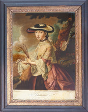 Load image into Gallery viewer, The Seasons After Robert Pyle A Group Of 18th.Century Reverse Printed Mezzotints On Glass Circa. 1760
