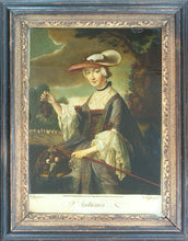Load image into Gallery viewer, The Seasons After Robert Pyle A Group Of 18th.Century Reverse Printed Mezzotints On Glass Circa. 1760
