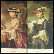 Load image into Gallery viewer, The Seasons After Robert Pyle A Group Of 18th.Century Reverse Printed Mezzotints On Glass Circa. 1760
