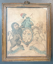 Load image into Gallery viewer, Fox And Pitt The Arms Of A Debating Society Hand Coloured Etching By R Dighton 1798
