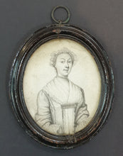Load image into Gallery viewer, James Ferguson 18th.Century Scottish School Group Of Three Plumbago Portrait Miniatures Circa.1740
