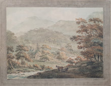 Load image into Gallery viewer, William Sawrey Gilpin 18th.Century Landscape Watercolour Drawing Scenery In The Grounds Of Downton Castle Herefordshire
