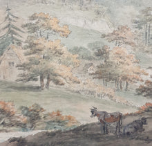 Load image into Gallery viewer, William Sawrey Gilpin 18th.Century Landscape Watercolour Drawing Scenery In The Grounds Of Downton Castle Herefordshire
