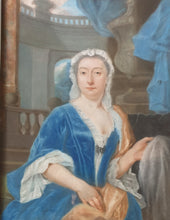 Load image into Gallery viewer, Attr. Emanuel Jakob Handmann 18th.Century Swiss School Pastel Portrait Of A Lady In A Palatial Interior Circa.1740
