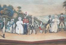 Load image into Gallery viewer, &quot;The Rivals&quot; 19th.Century Primitive  Watercolour Drawing Of A Theatrical Performance 1835
