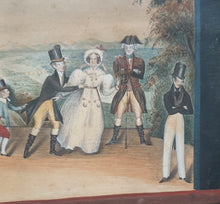 Load image into Gallery viewer, &quot;The Rivals&quot; 19th.Century Primitive  Watercolour Drawing Of A Theatrical Performance 1835
