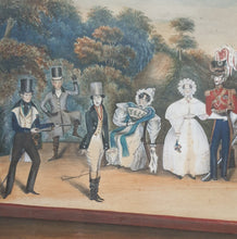 Load image into Gallery viewer, &quot;The Rivals&quot; 19th.Century Primitive  Watercolour Drawing Of A Theatrical Performance 1835

