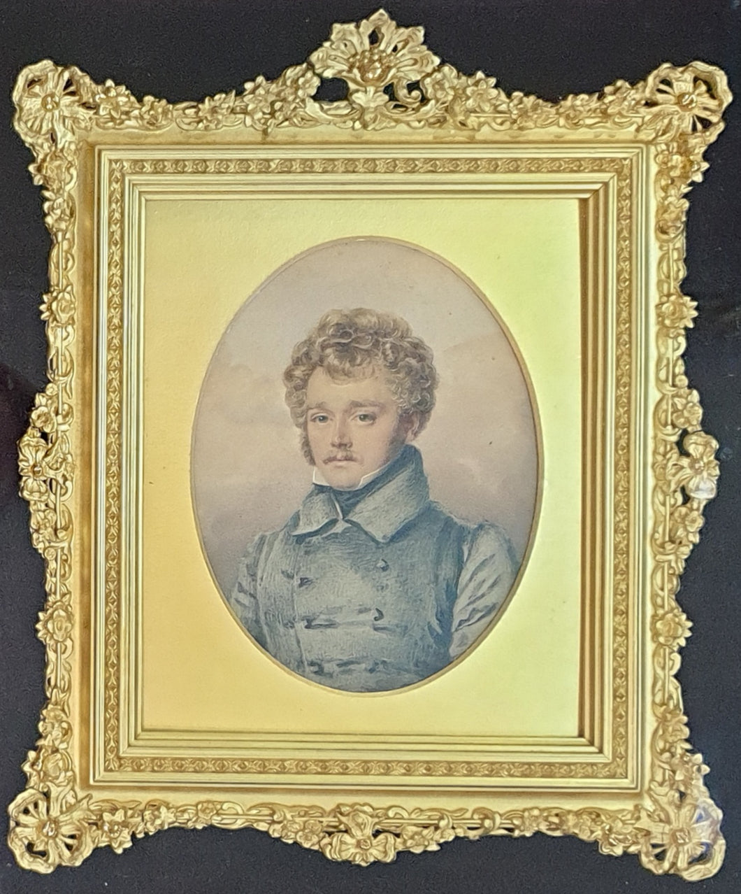 Johann Friedrich Dietler Early 19th.Century Swiss School Portrait Miniature 1828