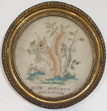 Load image into Gallery viewer, Early American Needlework Picture By Miss Sackett Of Vermont Aged 6 Years 1794
