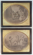 Load image into Gallery viewer, Whip-Top And Shuttle-Cock A Pair Of Late 18th.Century Stipple Engravings In Superb Period Frames 1788
