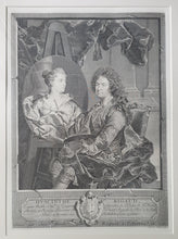 Load image into Gallery viewer, Hyacinthe Rigaud Self Portrait Copper Engraving By Jean Daullé 1742
