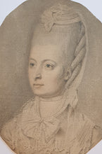 Load image into Gallery viewer, Circle of Hugh Douglas Hamilton   Watercolour Portrait Of Frances Plumbe Circa.1765
