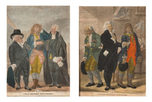 Load image into Gallery viewer, &quot;A Flat Between Two Sharps&quot; And &quot;A Sharp Between Two Flats&quot; Rare Pair Of 18th.Century Mezzotint Engravings Depicting Lawyers And Their Clients Circa.1790
