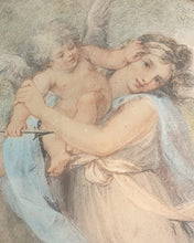 Load image into Gallery viewer, Francesco Bartolozzi R.A. 18th.Century Pencil And Watercolour Drawing Cupid Disarmed By Euphrosne Circa.1790
