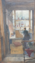 Load image into Gallery viewer, Louis Absolon 19th.Century English School Watercolour Interior Of A Grocers Shop 1886
