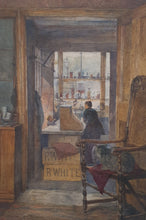 Load image into Gallery viewer, Louis Absolon 19th.Century English School Watercolour Interior Of A Grocers Shop 1886
