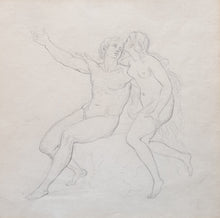Load image into Gallery viewer, Giovanni Battista Cipriani R.A Pencil Study For Adam And Eve In Paradise Circa.1780
