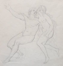 Load image into Gallery viewer, Giovanni Battista Cipriani R.A Pencil Study For Adam And Eve In Paradise Circa.1780
