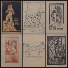 Load image into Gallery viewer, A Collection Of Early 20th Century Erotic Ex Libris Bookplates
