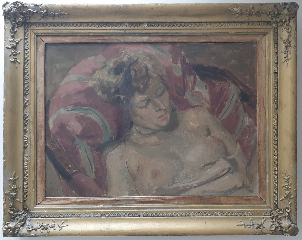 Anthony Devas A.R.A Oil Study Of The Artists Wife Nicolette Macnamara Circa.1935