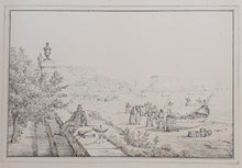 Load image into Gallery viewer, Antonio Senape Pen And Ink Topographical Drawing Il Chiatamone Naples Circa.1820
