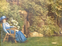 Load image into Gallery viewer, Sir Edward John Poynter P.R.A Watercolour &quot;In A Nook With A Book&quot; 1909
