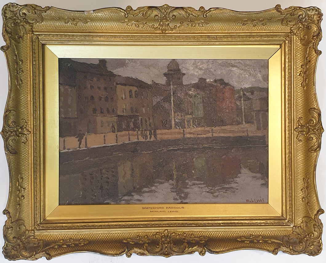 Edward Morland Lewis Early 20th.Century Oil Landscape Painting Waterford Harbour Ireland