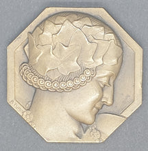 Load image into Gallery viewer, Pierre Turin French Art Déco Bronze Plaque Nymphe 1932
