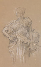 Load image into Gallery viewer, Frederic Lord Leighton P.R.A. Chalk Study For &quot;At The Fountain&quot; Circa 1892
