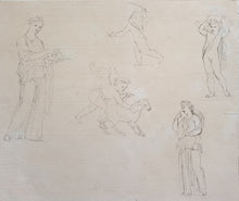 Load image into Gallery viewer, Giovanni Battista Cipriani R.A Sheet Of Neoclassical Figure Studies Circa.1780
