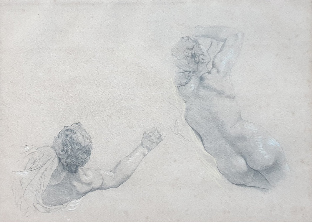 Mid 19th.Century French School Sheet Of Figure Studies