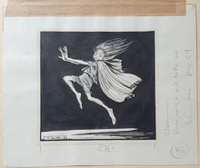 Load image into Gallery viewer, Helen Mary Jacobs Pen And Ink Drawing Study Of A Leaping Sprite Circa.1925
