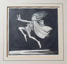 Load image into Gallery viewer, Helen Mary Jacobs Pen And Ink Drawing Study Of A Leaping Sprite Circa.1925

