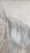 Load image into Gallery viewer, Carle Vernet Large Chalk Study Of A Horse's Head Circa.1800
