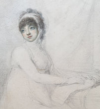 Load image into Gallery viewer, Richard Cosway R.A. Pencil And Watercolour Portrait Of A Lady Circa.1790
