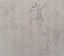 Load image into Gallery viewer, Giovanni Battista Cipriani R.A Sheet Of Neoclassical Studies Of Cupids Circa.1780
