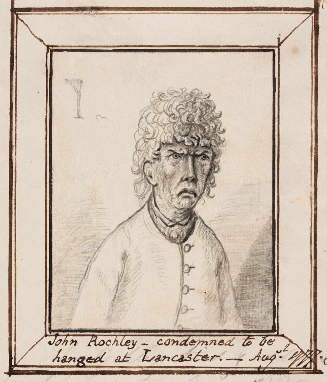 Thomas Orde Portrait Study Of John Rochley Condemned To Be Hanged At Lancaster 1777
