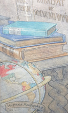 Load image into Gallery viewer, Barbara MacDonald Australian School Watercolour The Librarians Daughter Circa.1920
