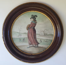 Load image into Gallery viewer, German School 18th.Century Gouache On Vellum A Winter Walk Circa.1780
